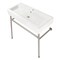 Fauceture 39" Porcelain Console Sink with Stainless Steel Legs (Single-Hole), White/Brushed Nickel VPB39178ST - alternate 1